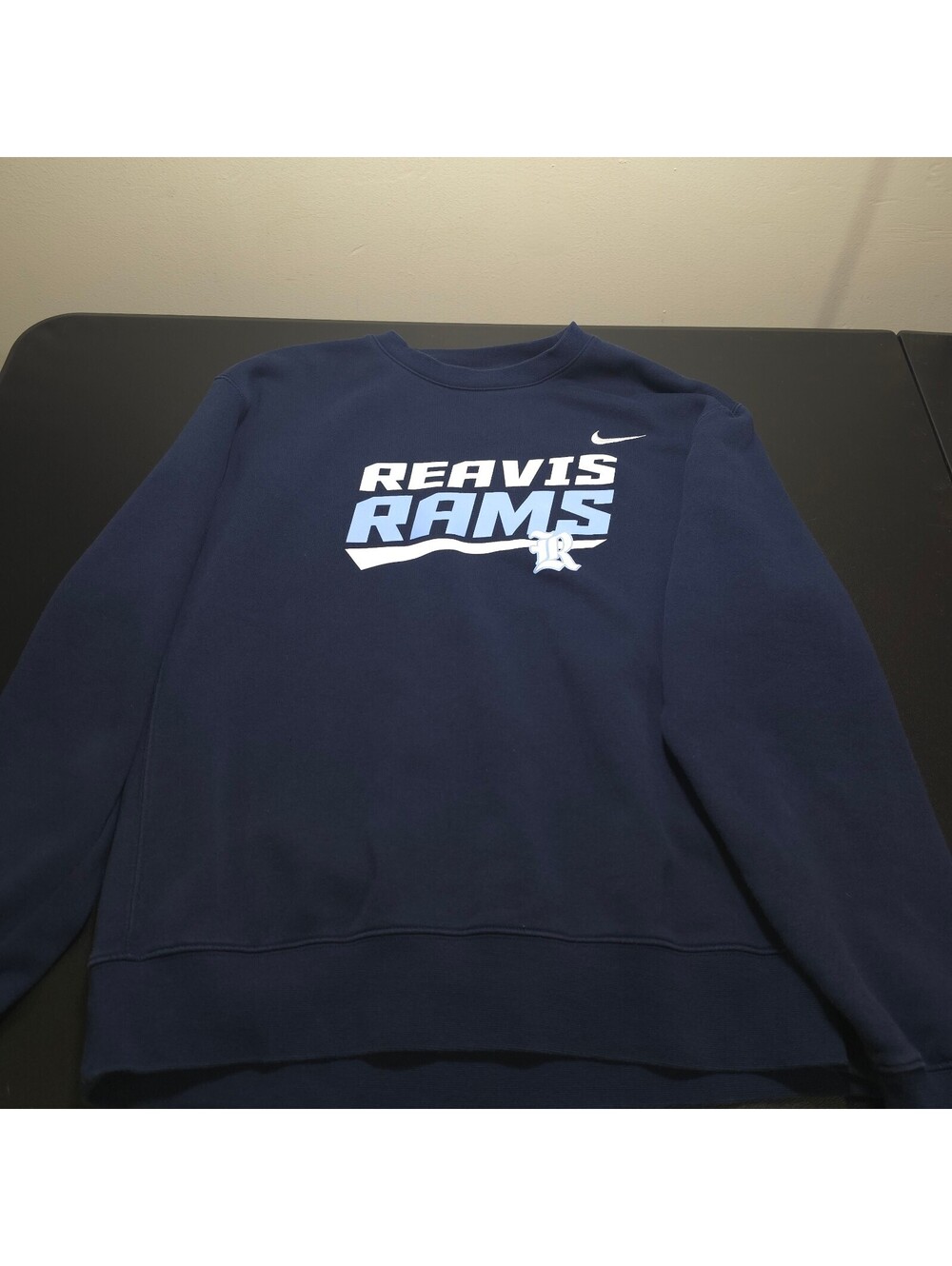 Nike Reavis Rams Navy Blue Crewneck Sweatshirt Large